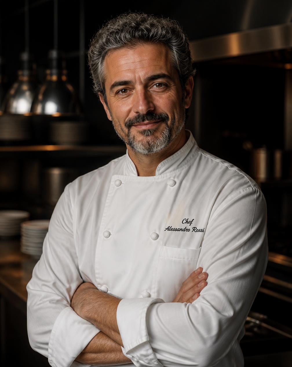 Executive Chef Alessandro Rossi in the LUMERA kitchen